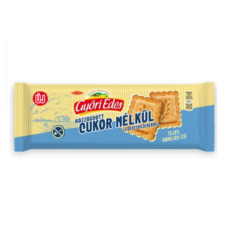 20x Hungarian Gyori Edes Sugar-Free Biscuit Vanilla Flavor 100g / 3.5oz