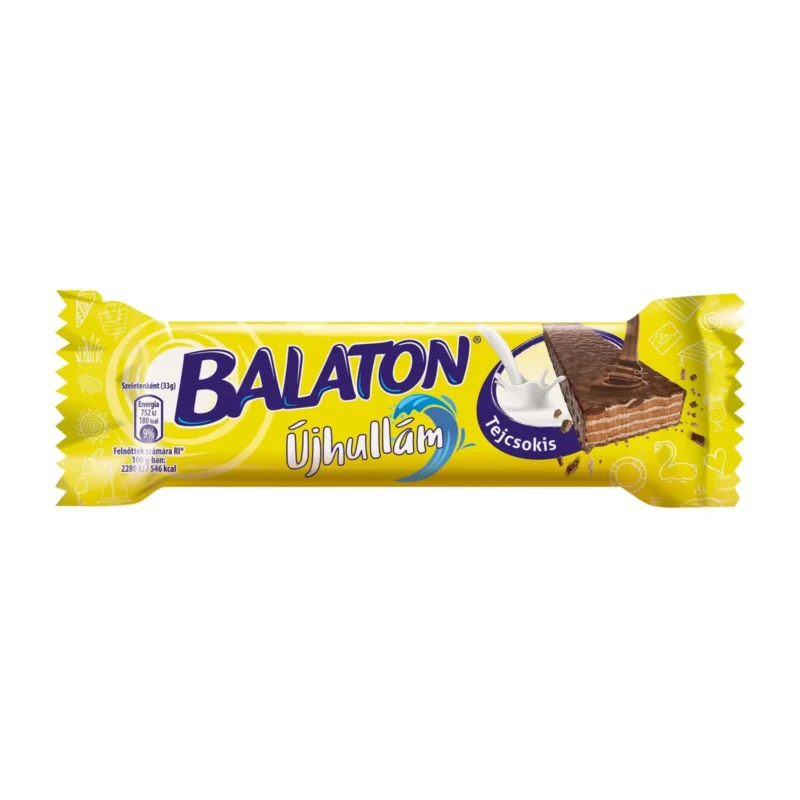 40x Hungarian BALATON Ujhullam Milk Chocolate Wafer Bar 33g / 1.2oz