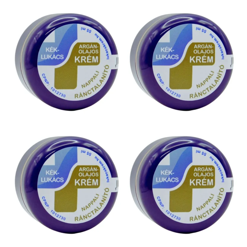 4x Kék-Lukács Argan Oil Day Anti-Wrinkle Cream 55ml / 1.8 fl oz