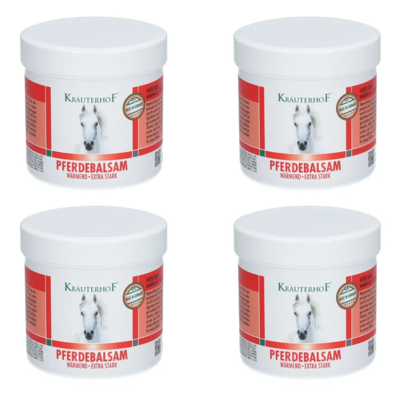 4x Krauterhof Anti-Inflammatory Extra Strong Warming Horse Balm 250ml / 8.5 fl oz