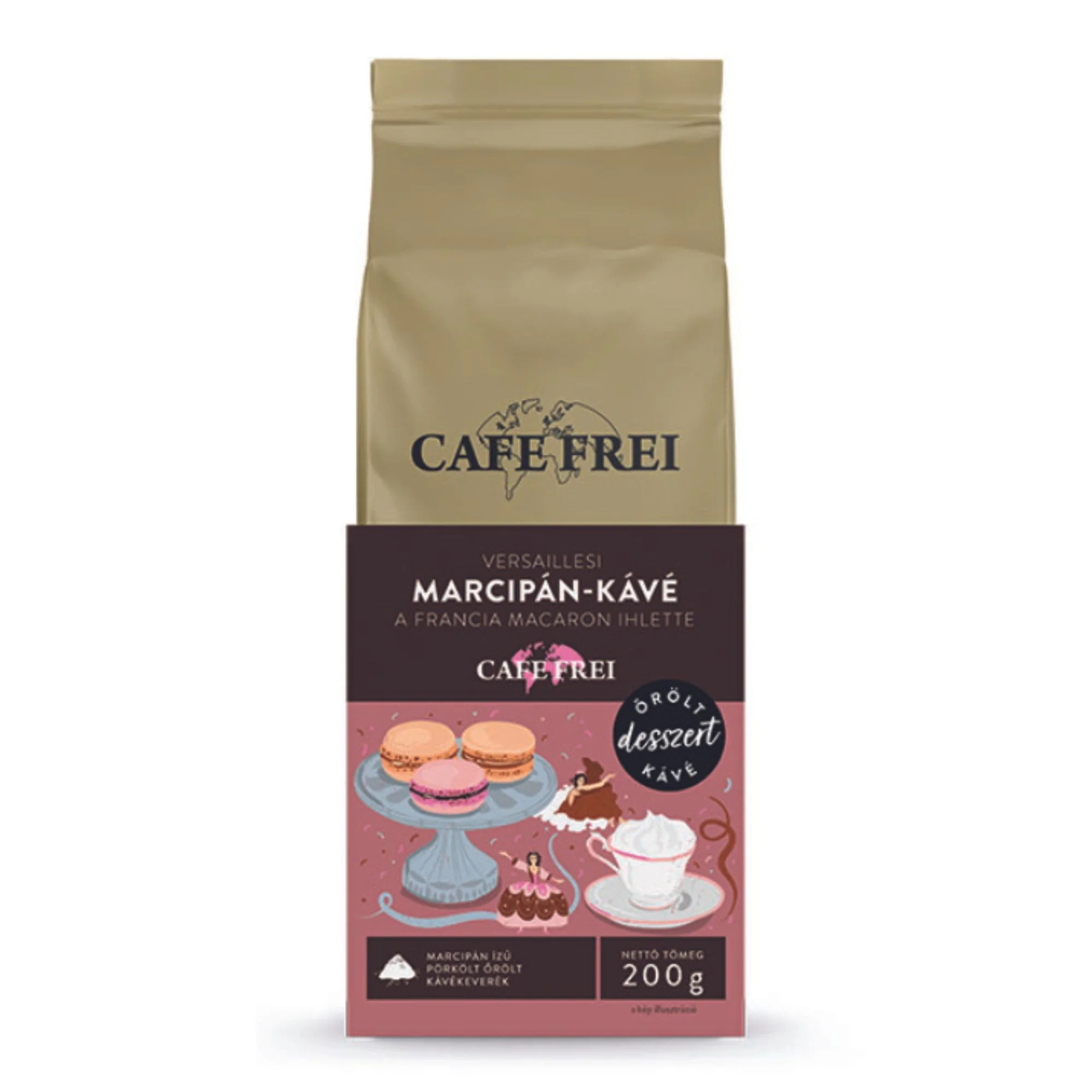 10x Hungarian CAFE FREI Versailles Style Ground Coffee - Marzipan