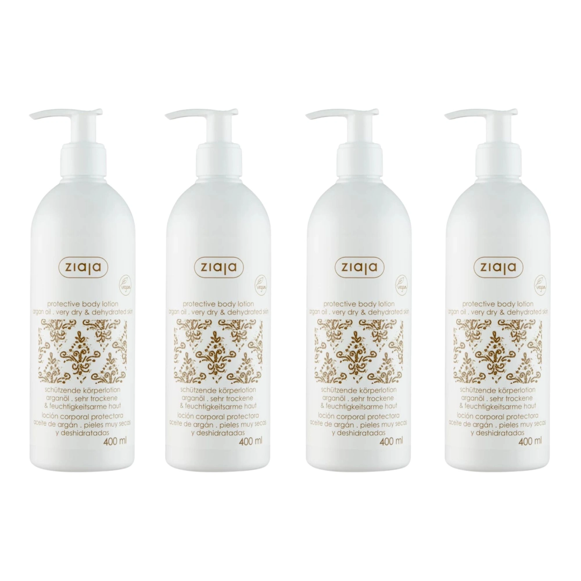 4x Ziaja Argan Oil Body Lotion 400ml / 13.53 fl oz - European