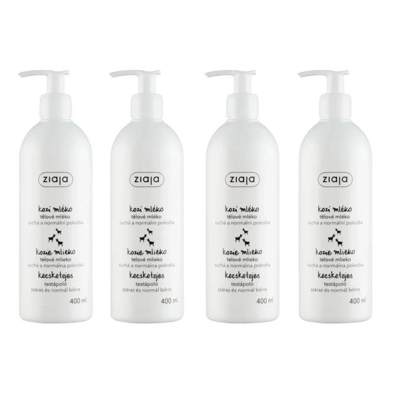 4x Ziaja Goat Milk Body Lotion for Dry and Normal Skin 400ml / 13.53 fl oz
