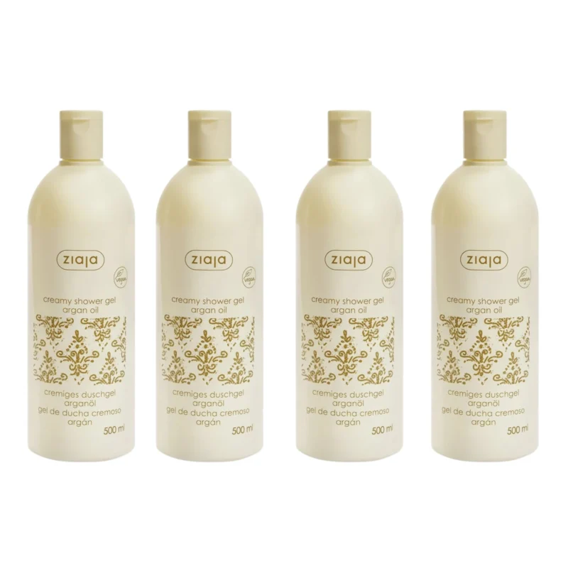 4x Ziaja Argan Oil Shower Gel 500ml / 16.91 fl oz