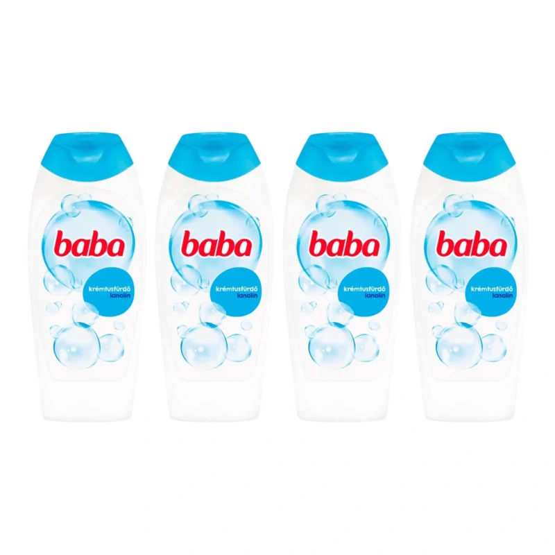 4x Baba Shower Gel with Lanolin 400ml / 13.5 fl oz