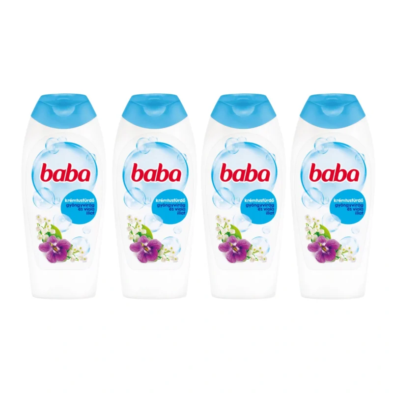 4x Baba Shower Gel with Lily of the Valley and Viola 400ml / 13.5 fl oz