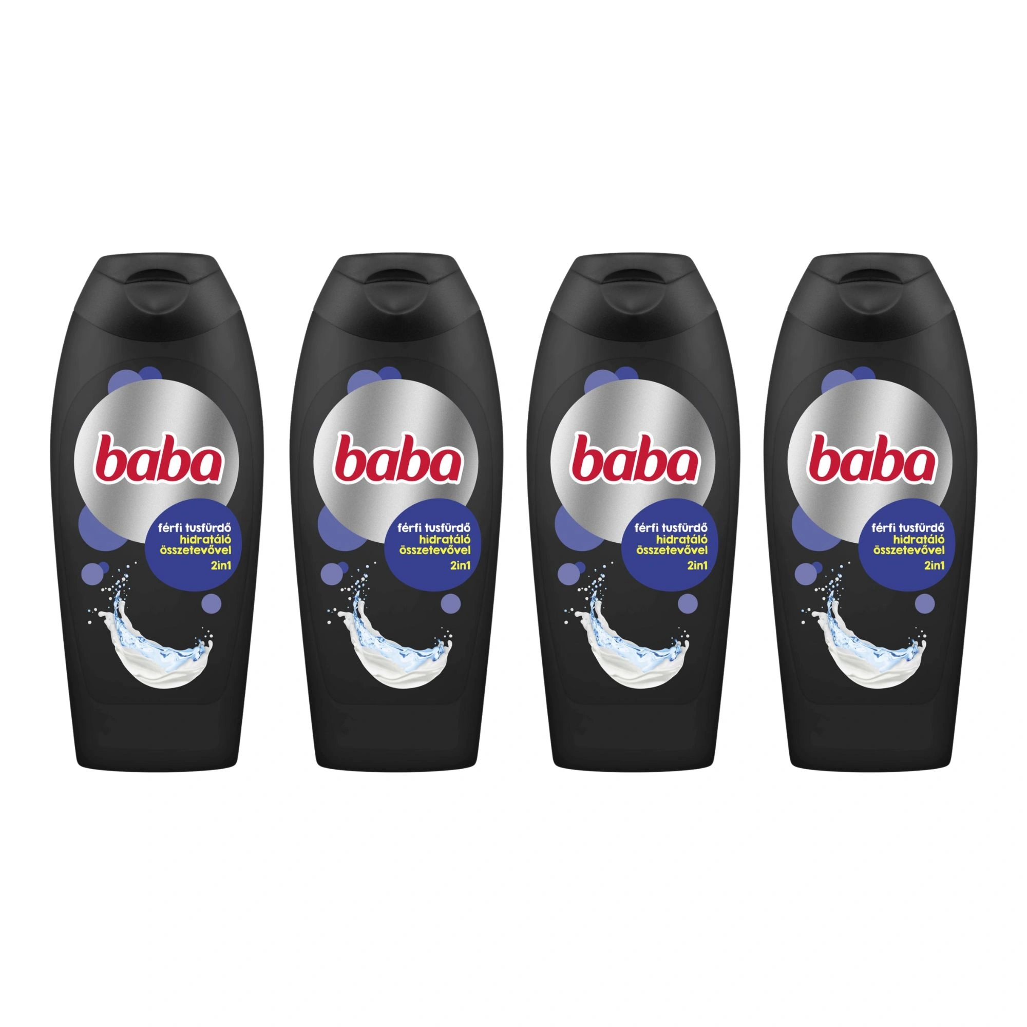 4x Baba Men's Shower Gel 2in1 - Hydrating 400ml / 13.5 fl oz