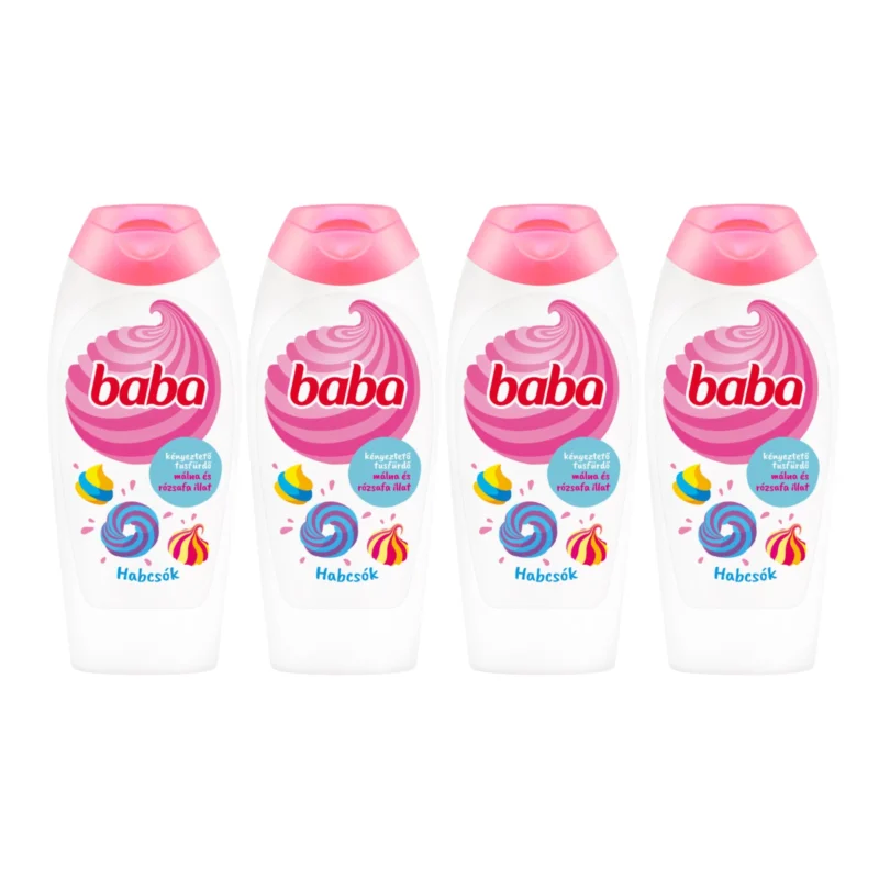 4x Baba Shower Gel with Raspberry and Rosewood 400ml / 13.5 fl oz