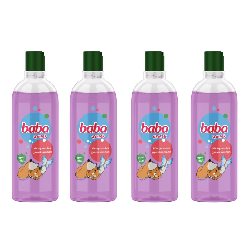 4x Baba Tear-Free Shampoo for Children 400ml / 13.5 fl oz