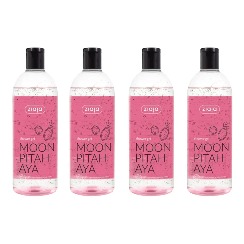 4x Ziaja Shower Gel with Dragon Fruit Extract 500ml / 16.91 fl oz