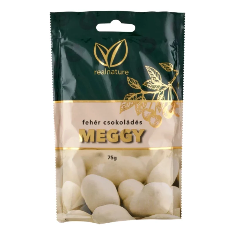 20x Real Nature White Chocolate Cherry - Fehér Csokoládés Meggy 75g / 2.64oz