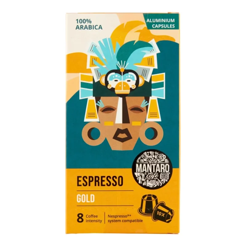100x Mantaro Nespresso Compatible Coffee Capsules - Espresso Gold