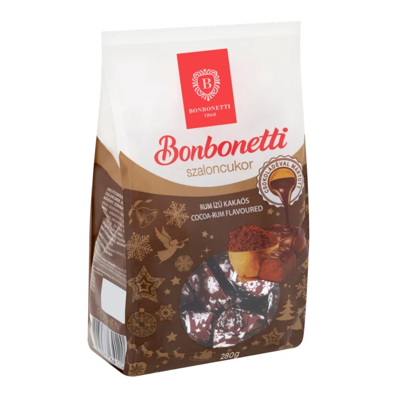 6x BONBONETTI Szaloncukor Hungarian Christmas Candy - Rum Cocoa Flavor 280g / 9.88oz