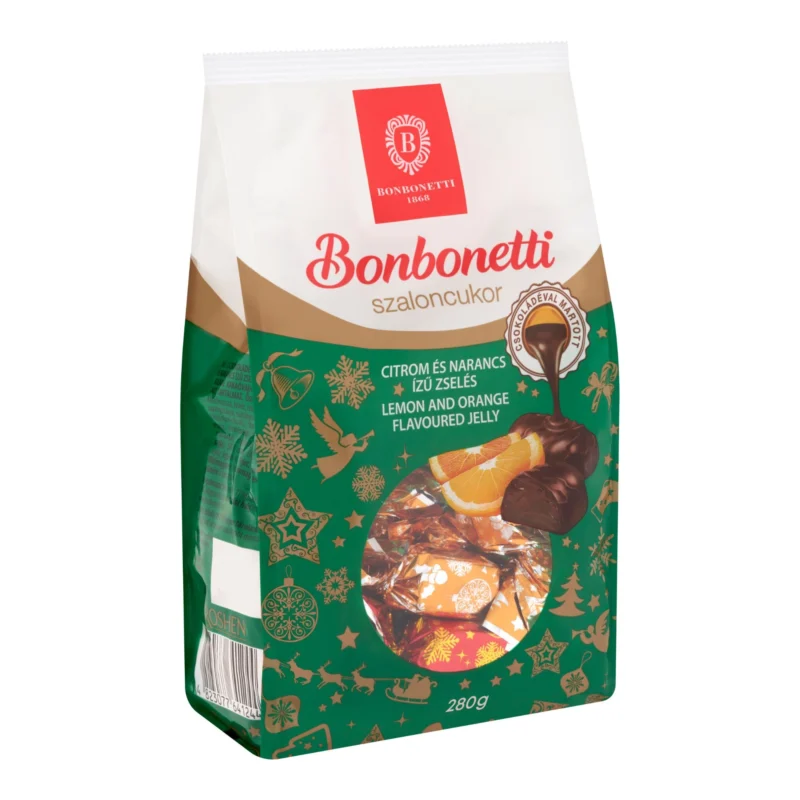 6x BONBONETTI Szaloncukor Hungarian Christmas Candy - Citrus Jelly Flavor (Zselés) 280g / 9.88oz