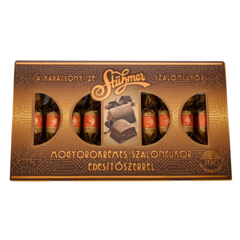 6x STÜHMER Premium Szaloncukor Hungarian Christmas Candy - Hazelnut Cream Flavor with No Added Sugar 225g / 7.9oz