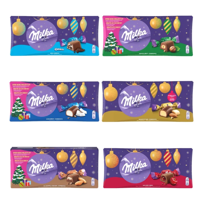 6x MILKA Szaloncukor Hungarian Christmas Candy 245g / 8.65oz – Six Flavors