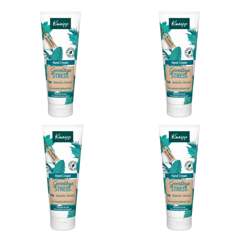 4x Kneipp Goodbye Stress Hand Cream 75ml / 2.54 fl oz