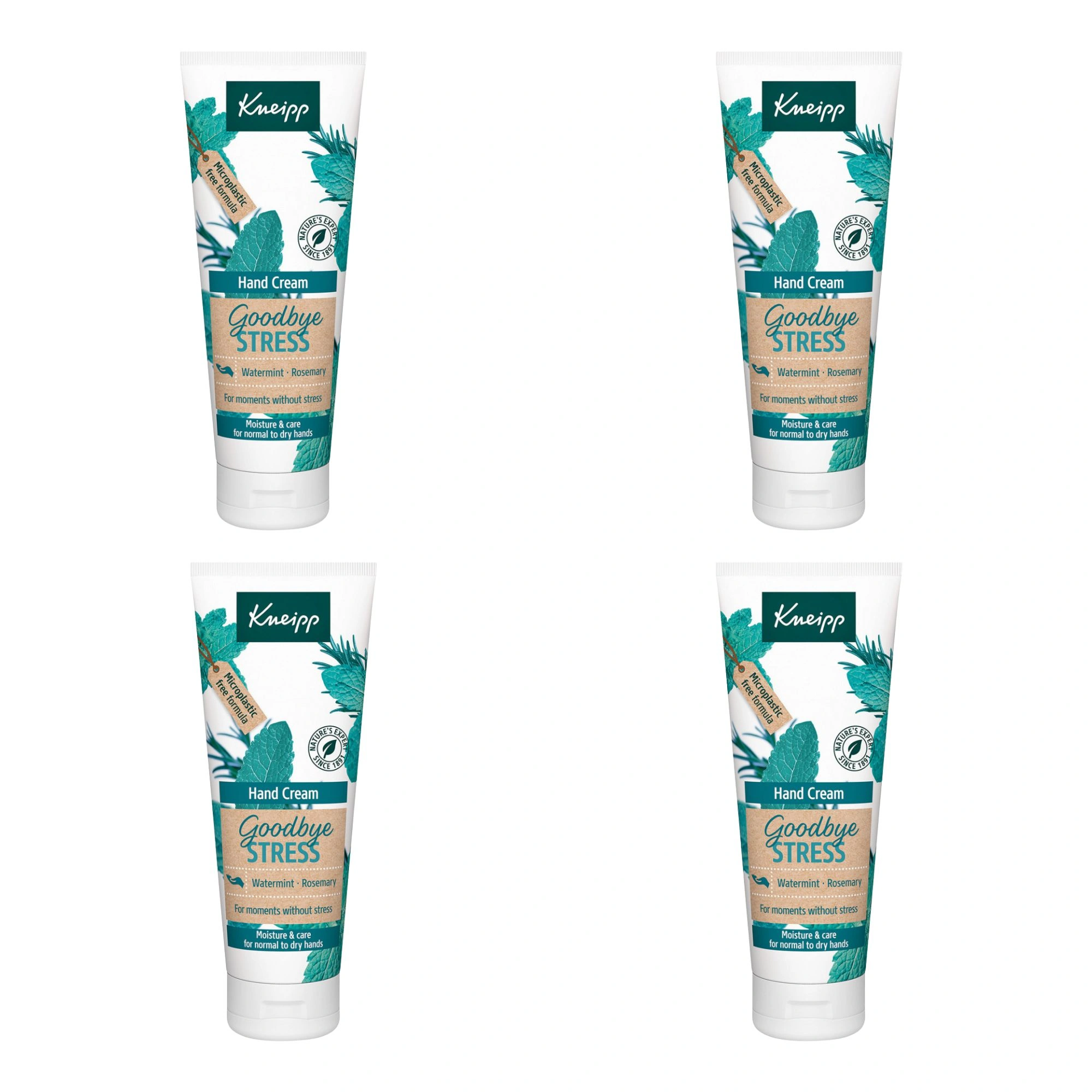 4x Kneipp Goodbye Stress Hand Cream 75ml / 2.54 fl oz