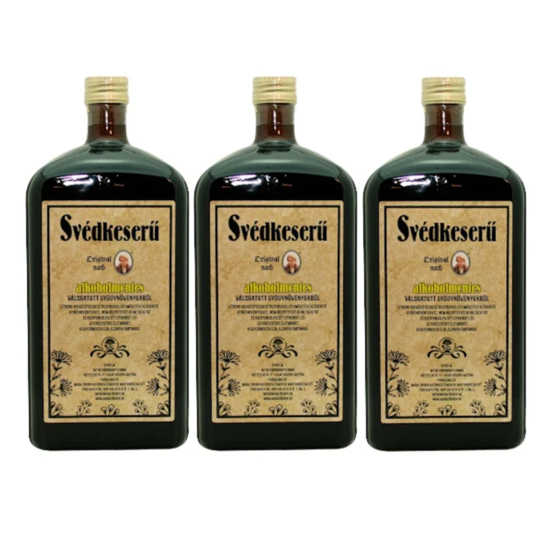 3x Original Maria Treben Alcohol-Free Swedish Bitter Herbal Elixir 1000ml / 33.8 floz
