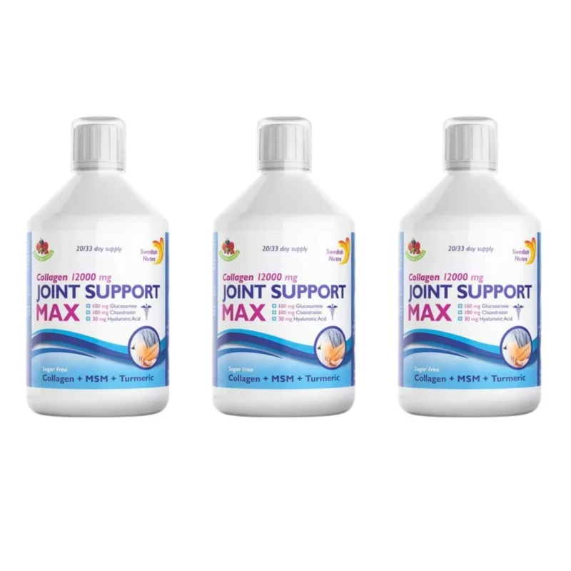 3x Swedish Nutra Joint Support Max Collagen Drink for Joints 500ml / 16.91 floz
