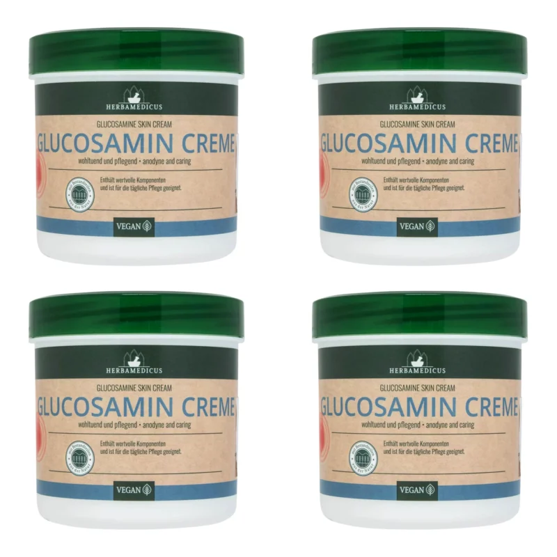 4x Herbamedicus Glucosamine Cream 250ml / 8.45 floz