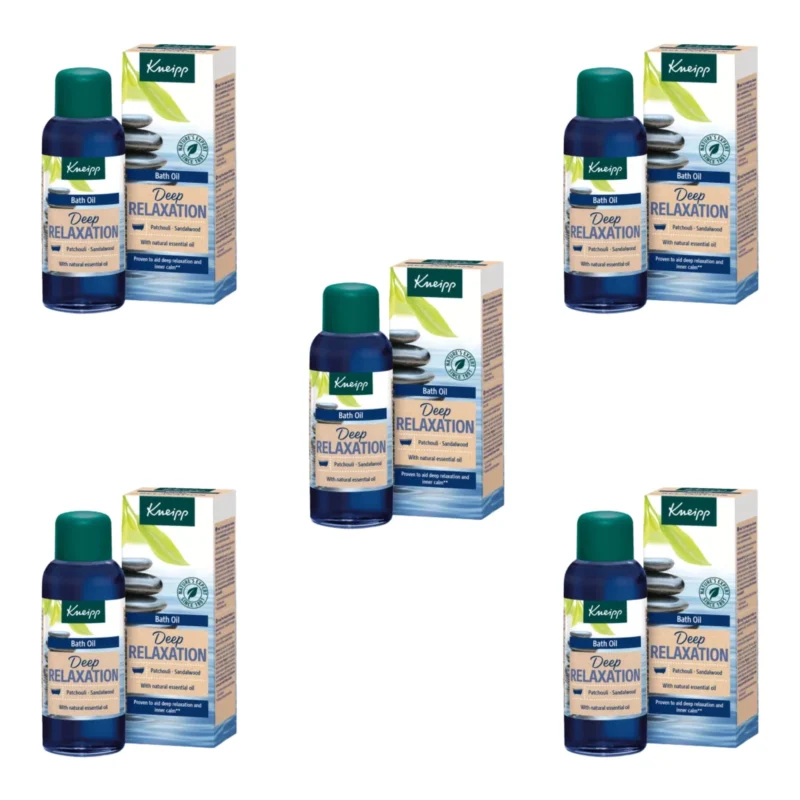 5x Kneipp Deep Relaxation Bath Oil 100ml / 3.38 floz