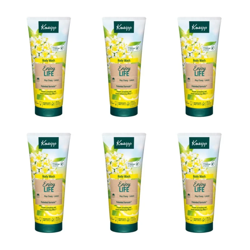 6x Kneipp Enjoy Life Shower Gel 200 ml / 6.76 fl oz