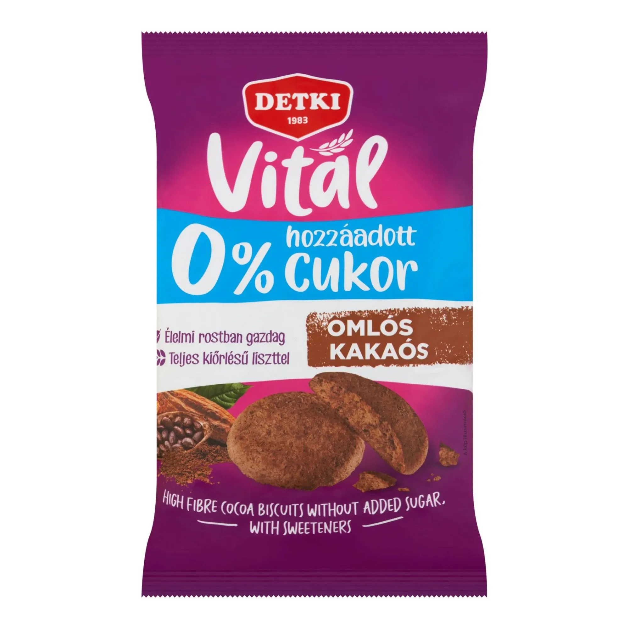 10x Hungarian DETKI Sugar-Free Cocoa Biscuits 180g / 6.35oz