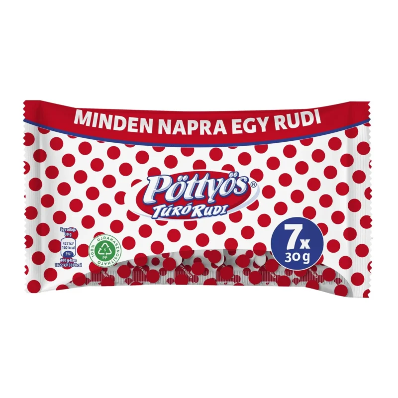 105x Pöttyös Túró Rudi with Classic Dark Chocolate Coating 30g / 1.1oz