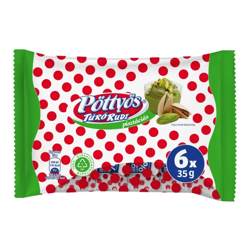 102x Pöttyös Túró Rudi with Pistachio Filling 35g / 1.2oz
