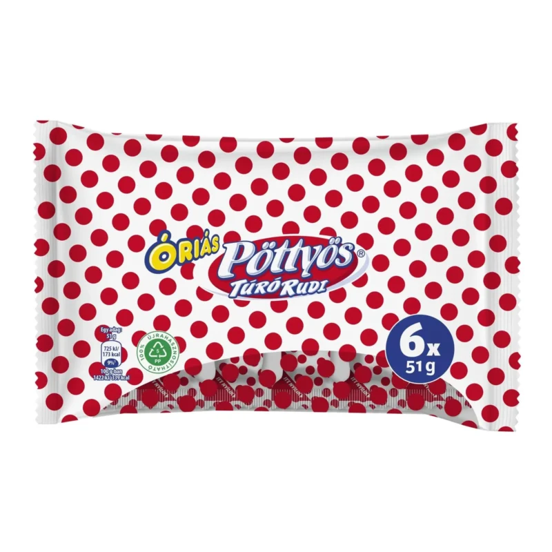 102x Pöttyös Óriás Túró Rudi with Classic Dark Chocolate Coating 51g / 1.8oz