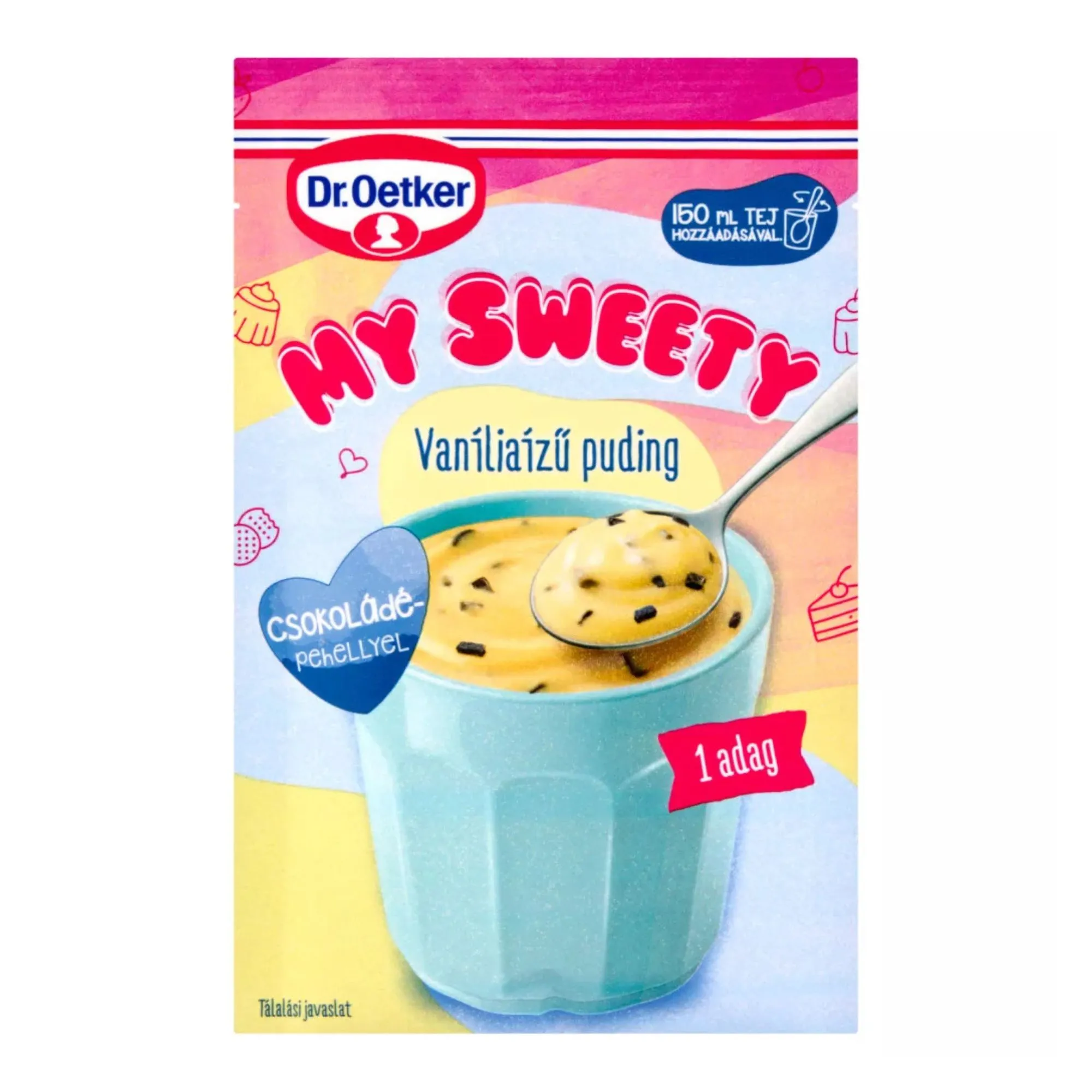 30x Dr. Oetker MY SWEETY Instant Vanilla Pudding Mix with Chocolate Flakes 35g / 1.23oz
